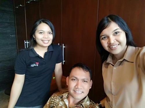 Ayu, Andry and Nopi we are in one team