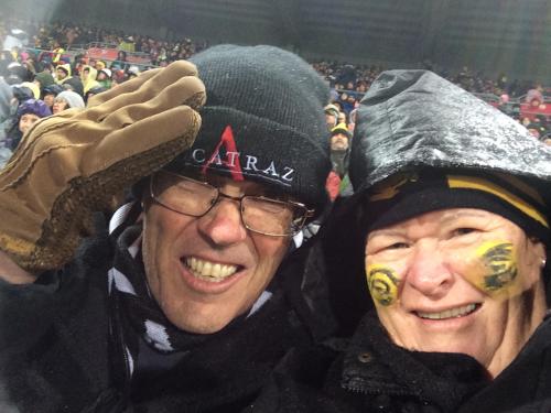 Alan and Jan (rugby fans!!)